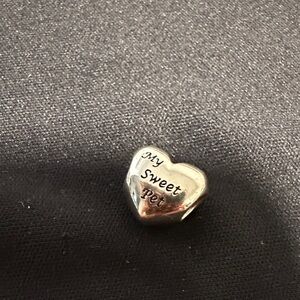 Pandora Silver Heart Charm - My Sweet Pet